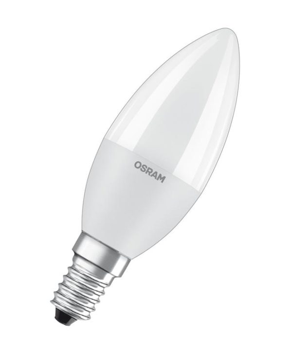 Лампа светодиодная LED STAR CLASSIC B 40 5W/827 5Вт свеча 2700К тепл. бел. E14 470лм 220-240В прозр.