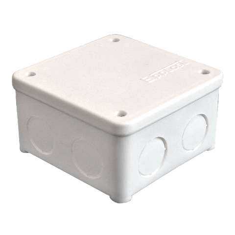 Коробка распределительная ОП 85х85х45мм IP54 7 выходов без гермовводов крышка на винтах бел. Epplast