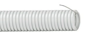Труба гофрированная ПВХ d20мм с зондом сер. (уп.100м) ИЭК CTG20-20-K41-100I