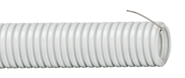 Труба гофрированная ПВХ d32мм с зондом сер. (уп.25м) ИЭК CTG20-32-K41-025I