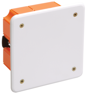 Коробка распаячная CП 92х92х45 IP20 КМ41022 для полых стен (с саморезами пластиковые лапки с крышкой