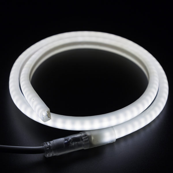 Гибкий Неон LED SMD 12х12 мм, форма - D, белый, 120 LED/м,  бухта 100м