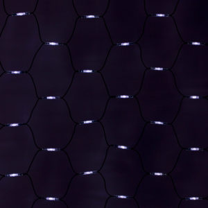 Гирлянда Сеть, LED диоды,  2х3м., (432 диодов), черный провод "каучук", белые диоды, с контроллером  NEON-NIGHT