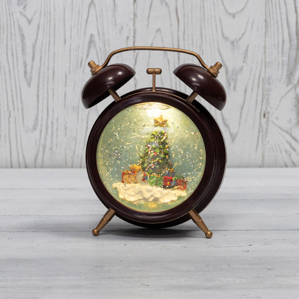 Декоративный светильник «Часы» с эффектом снегопада NEON-NIGHT