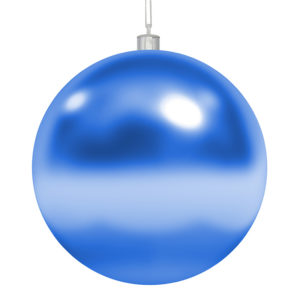 Елочная фигура "Шар", 20 см, цвет синий глянцевый