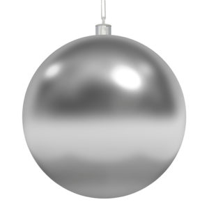 Елочная фигура "Шар", 25 см, цвет серебряный глянцевый