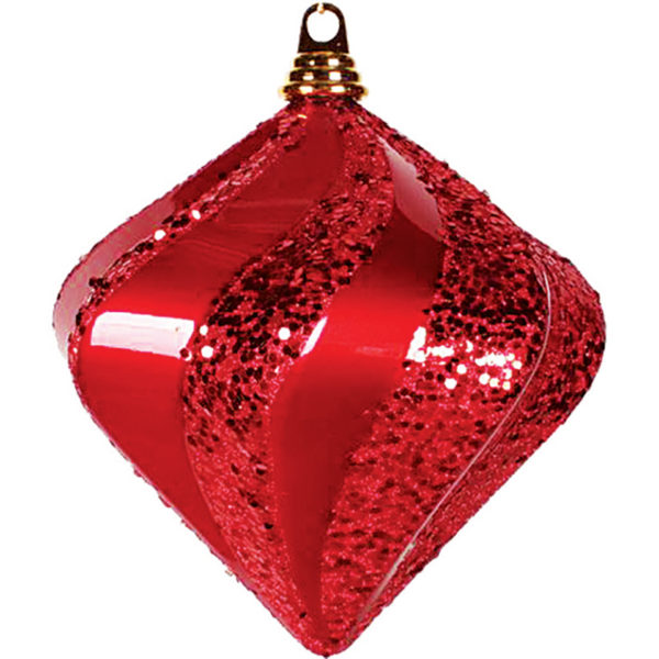 Елочная фигура "Алмаз", 20 см, цвет красный