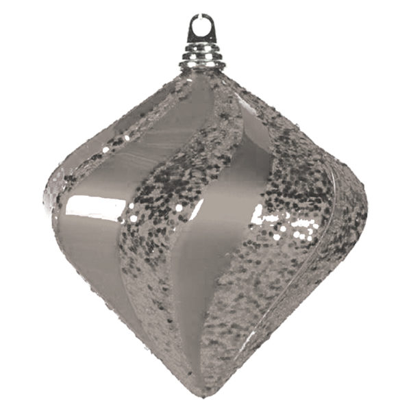 Елочная фигура "Алмаз", 25 см, цвет серебряный