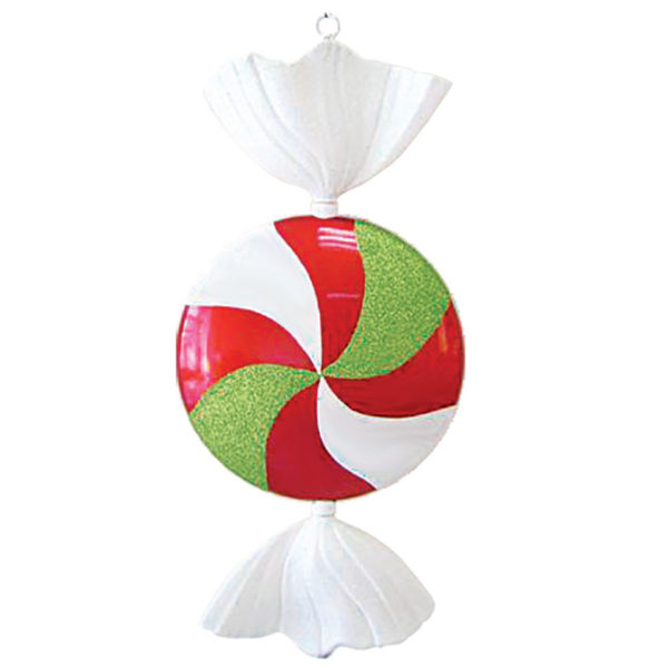 Елочная фигура "Леденец", 102 см, цвет белый, красный и зеленый