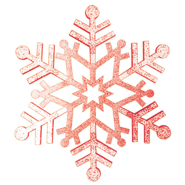 Елочная фигура "Снежинка резная", 81 см, цвет красный