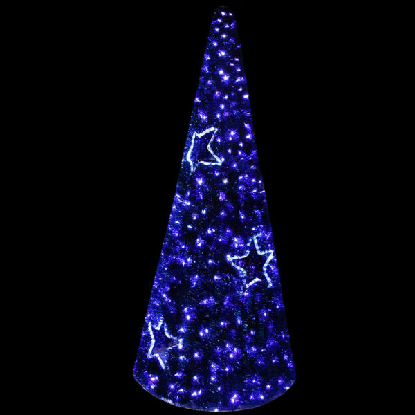 Фигура VSC-180   "Ель",  LED подсветка  диам.80см  выс.180см, синяя  NEON-NIGHT