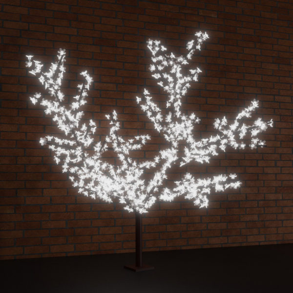 Светодиодное дерево "Сакура", выстота 2,4м, диметр кроны 2,0м, белые светодиоды, IP 65, понижающий трансформатор в комплекте, NEON-NIGHT