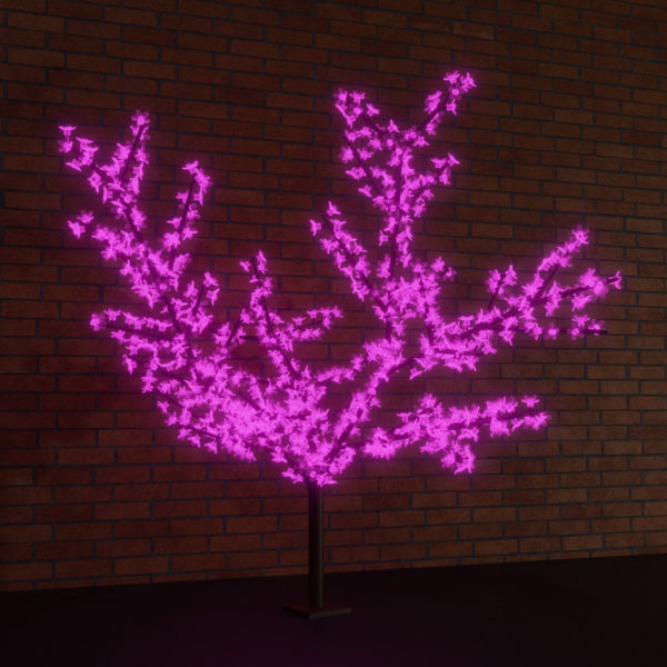 Светодиодное дерево "Сакура", высота 3,6м, диаметр кроны 3,0м, фиолетовые светодиоды, IP 65, понижающий трансформатор в комплекте, NEON-NIGHT