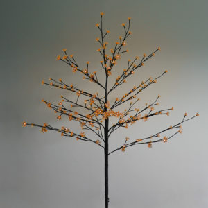 Дерево комнатное "Сакура", коричневый цвет ствола и веток, высота 1.2 метра, 80 светодиодов теплого белого цвета, трансформатор IP44  NEON-NIGHT
