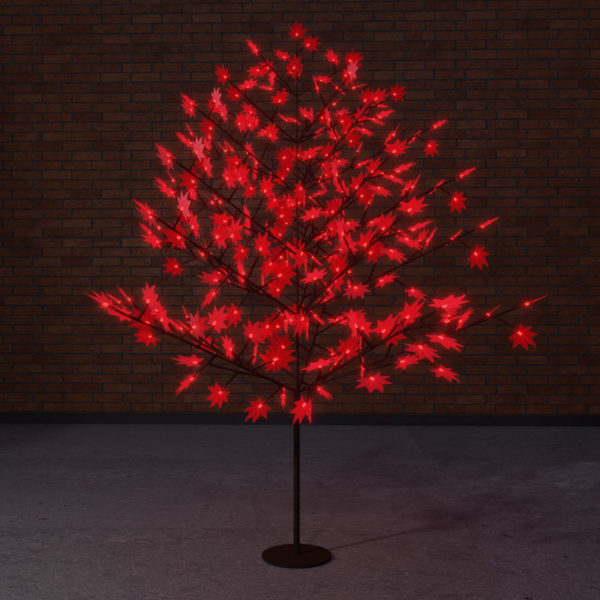 Светодиодное дерево "Клён", высота 2,1м, диаметр кроны 1,8м, красные светодиоды, IP 65, понижающий трансформатор в комплекте, NEON-NIGHT